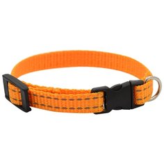 Ошейник 5313а fresh line 15 мм капрон, светоотражающая нить, фастекс длина 25-40 см апельсиновый новинка (10 шт) Zo Oexpress