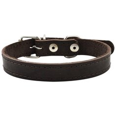 Ошейник 0512к 1сл 14 мм строченый длина до 32 см коричневый Zo Oexpress