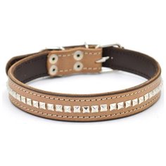 Ошейник 0649б 2сл 26 мм металл длина до 50 см бежевый новинка Zo Oexpress