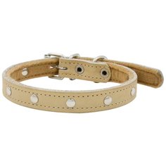 Ошейник 0515б 1сл 14 мм фетр бусинка длина до 32 см бежевый новинка (2 шт) Zo Oexpress