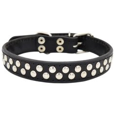 Ошейник 0647ч 2сл 26 мм клепка длина до 50 см черный (2 шт) Zo Oexpress