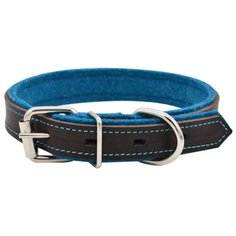 Ошейник 1415кб suomi line 1сл 35 мм длина 50-60 см коричневый/бирюзовый фетр новинка Zo Oexpress