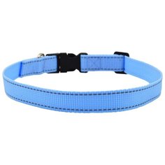 Ошейник 5321г fresh line 20 мм капрон/сетка, светоотражающая нить, фастекс длина 20-30 см голубой новинка Zo Oexpress