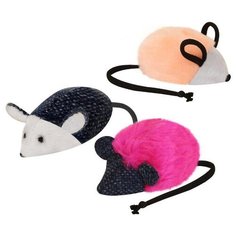 601030 игрушка для кошек с кошачьей мятой мышь 5 см иск.мех/текстиль (набор 10 шт) Zo Oexpress