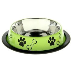 [77625] миска мет.нескользящая цветная с рисунком vm-2509 (b) 470мл, 77625 Вака