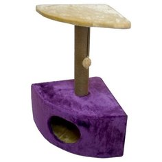 81133 комплекс угловой с полкой мех однотонный джут 43*43*72 см Zo Oexpress