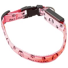 Ошейник светящийся v.i.pet 15 мм (28-40 см) собачки и лапки с usb-зарядкой 14-3400uм скидка -15проц. (2 шт) Zoo One