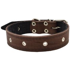 Ошейник 0546к 1сл 26 мм фетр блочка длина до 50 см коричневый (2 шт) Zo Oexpress