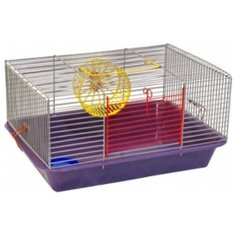 Вака 52570 клетка д/джунгариков крепыш 1 с миской и колесом 32*23,5*15,5см, 84021 (2 шт)