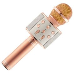 Беспроводной караоке-микрофон WS-858 (розовое золото) Belsis