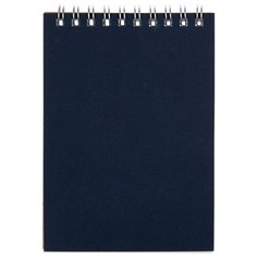 Блокнот на спирали А6 60л. клетка, синий Альт