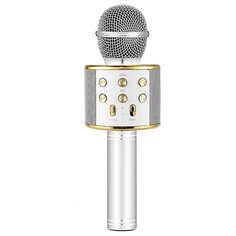 Беспроводной караоке-микрофон WS-858 (светлое золото) Belsis