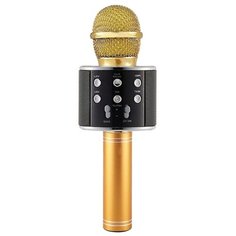 Беспроводной караоке-микрофон WS-858 (черное золото) Belsis