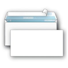 Конверты Белый E65, стрип, BusinessPost, 110х220 1000шт/уп 1876 Packpost