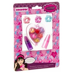 Набор детской декорат. косметики Bondibon Eva Moda, CRD 14,5х18 см, помады (2цвета; 1,6г), сердечко