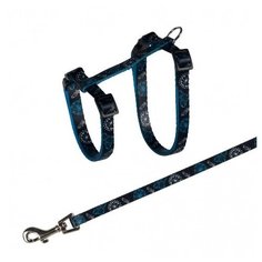 Шлейка с поводком для кошки, нейлон, 25–45 см/10 мм, 1.20 м, Trixie (цвет может отличаться, 41965)