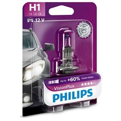 Лампа автомобильная галогенная Philips VisionPlus +60% 12258VPB1 H1 55W 1 шт.