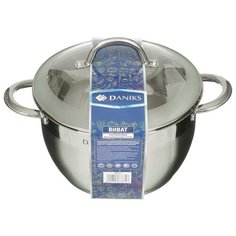 Кастрюля Daniks Виват SD-65, 6 л, стальной