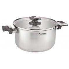 Кастрюля Rondell Marmara, 2.9 л, стальной/серый