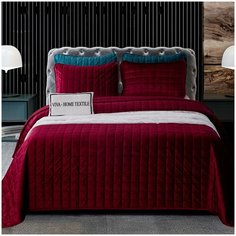 Покрывало на кровать ситрейд OVL-7, велюр, 240х260 см с наволочками 50х70 см (2 шт)