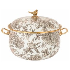 Кастрюля Agness 950-083 эмалированная с крышкой, 3,8л, диа.20см