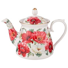 Lefard Заварочный чайник Маки 1 л, белый/красный