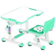 Комплект Anatomica Punto Lite: детская парта и стул белый/зеленый