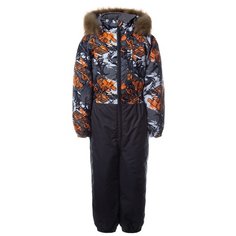 Комбинезон WILLY 31900030-02522 Huppa, Размер 92, Цвет 02522-серый с оранжевым принтом