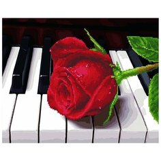 Картина по номерам с мозаикой Paintboy арт.1018 Благодарность музыканту, холст на подрамнике 40х50см