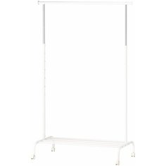 Стойка UniStor WHITNEY для одежды на колёсах и полкой для обуви. Напольная вешалка для одежды