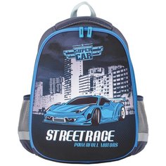 Пифагор Ранец SuperCar (229940), черный/голубой