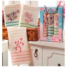 8290 Сакура В Крупная (40х60)х3шт в коробке Набор кухонный Метеор Meteor