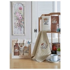 9736 Кофе М (30х50)х3шт в коробке Набор кухонный Метеор Meteor