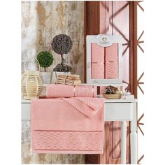 11230 Пудра MEIS махра (50х90+70х140 ) в коробке Набор полотенец TWO DOLPHINS