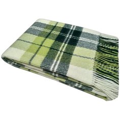 02-03 Бел/салат/зел 170х210 Эльф плед новозеланд. шерсть Vladi