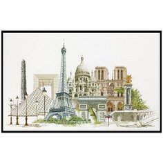 Набор для вышивания Париж, канва лён 36 ct 79 х 50 см THEA GOUVERNEUR 472