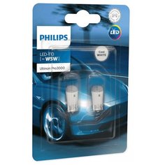 Лампа автомобильная Philips Ultinon Pro3000 LED T10 W5W 12V-LED