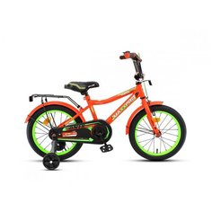 Детский велосипед MaxxPro ONIX 16" красно-зелёный с боковыми колесами