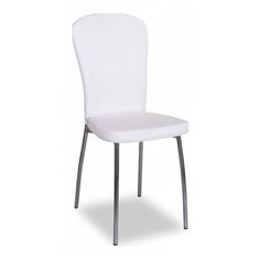 Стул Домотека Палермо, металл/искусственная кожа, цвет: белый