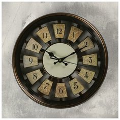 Часы настенные, серия: Интерьер, "Ролла", золотые, d=30 см 2307005 Сима ленд