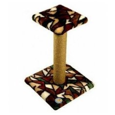 Зооник Когтеточка на подставке с полкой большая 94 см (цветной мех) 480*480*940