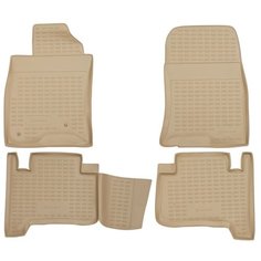 Коврики в салон TOYOTA Land Cruiser Prado 01/2003-12/2009, 4 шт. (полиуретан, бежевые) Element