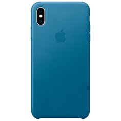 Чехол-накладка Apple кожаный для iPhone XS Max лазурная волна