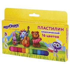 Набор для лепки Юнландия Пластилин Юнландик-музыкант 16 цвет