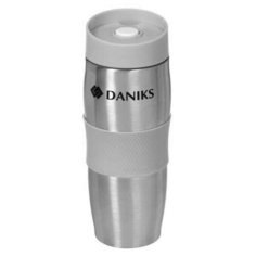 Термокружка Daniks SL-069 380ml Light Grey 316122