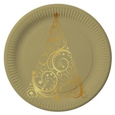 Тарелки бумажные Gratias Завитки 230mm 6шт 4088173