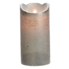 Светодиодная свеча Kaemingk Праздничная 7.5x15cm Silver 4806