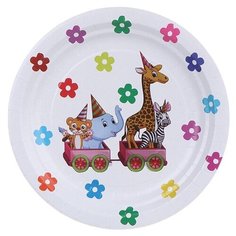 Одноразовые тарелки Хамелеон Зоопарк 18cm 6шт VPH313