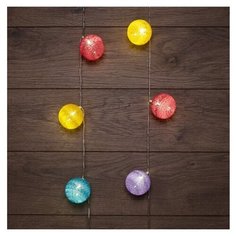 Светодиодная гирлянда-шарики "Фейерверк" 1,5 м постоянного свечения, 10 LED, цвет свечения: Теплый белый Neon Night