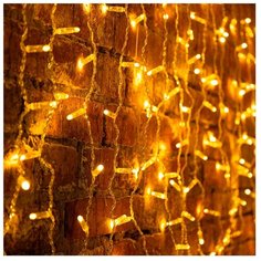 Гирлянда NEON-NIGHT Дождь, 192 LED, 200х150 см, 192 ламп, теплый белый/прозрачный провод